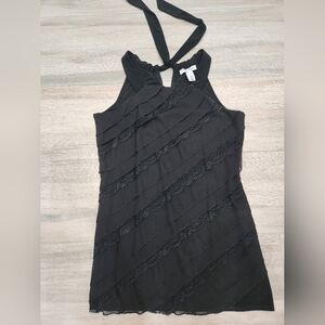 White House Black Market Black Layered Tunic